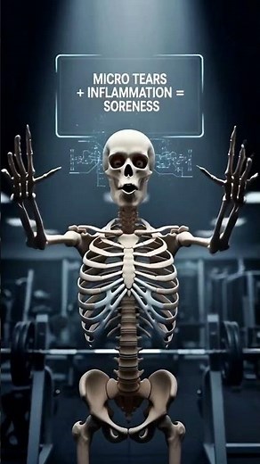 Why Do We Feel Sore After a Workout? 😫💪 | DOMS Explained#ScienceSkeleton #MuscleSoreness #DOMS