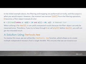 Resolving the iterable filter Issue in Python with itertools.tee