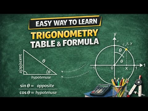 Part-1 easy way to learn trigonometry table and theta values.