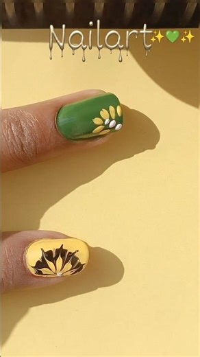 Watch This Flower Bloom on Nails 🌼💅 #Shorts