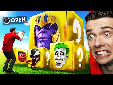 Opening SUPER VILLAIN LUCKY BLOCKS In GTA (Disaster)