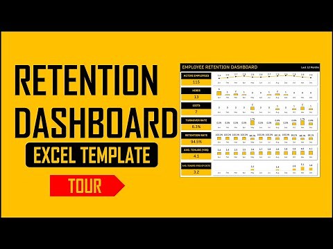 Employee Retention Dashboard - HR Excel Template - 7 Retention KPIs