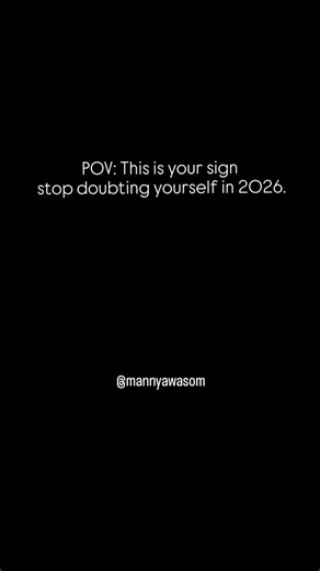 Manny Awasom on Instagram: "You don’t need to become someone else this year. You don’t need louder confidence or instant proof. You already survived the parts that tried to break you. You already showed up when it would’ve been easier to quit. Growth in 2026 won’t come from pressure. It’ll come from trusting yourself enough to keep going. Less doubt. More belief. One solid step at a time. That’s how this year really starts. #SelfBelief #NewYearMindset #ConfidenceIn2026 #PersonalGrowth #ᴋᴇᴇᴘɢᴏɪɴɢ