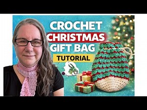 Crochet Christmas Gift Bag Tutorial | Easy Drawstring Holiday Sack Pattern