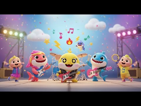 Baby Shark 🤘 Heavy Metal Version | Nursery Rhyme Remix for Kids | Fun & Rock Music