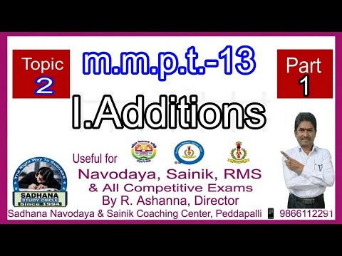 m.m.p.t-13#based on Part-1#T-2 Four Basic Operations# navodaya #sainik#rms #Sadhana #ashanna