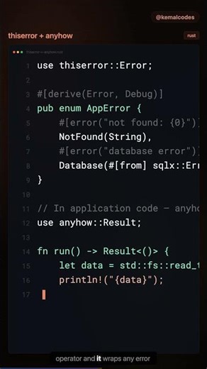Rust Tutorial #20: Advanced Error Handling #Short
