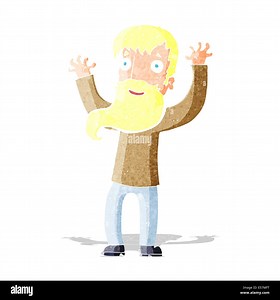 cartoon excited man with beard Stock Vector Image & Art - Alamy