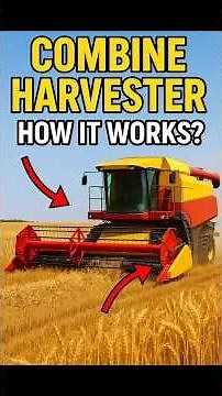 How Does a Combine Work? Full Process Explained!" CombineHarvester #Agriculture #FarmingMachine