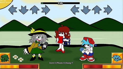 【FNFX东方】超优质模组Touhou Echoes of Cyberscape恋跳周演示