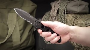Watch CRKT M21-14SF EDC Folding Pocket Knife&colon; Special Forces Everyday Carry, Black Serrated Edge Blade, on Amazon Live