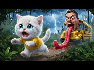 🚨🐱 KITTY SEES SCHOOL BUS TRANSFORM INTO GIANT ROBOT MONSTER ON ITS WAY TO CLASS! 🤖💥