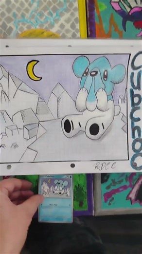 Cubchoo drawing pokémon card