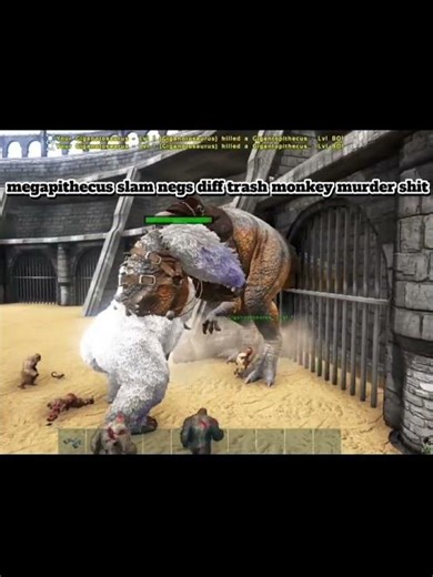 ark megapithecus vs midmurdermoneky(darkmid decemid) video it cringe from dd fanboy