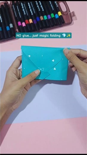 DIY Diamond Envelope 💎 — no glue needed, just folds & creativity ✨