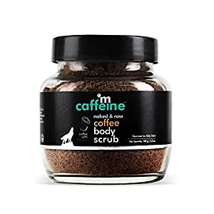 mCaffeine Coffee Exfoliating Body Scrub for Cellulite & Stretch Marks | Body Exfoliator for Dead Skin & Strawberry Legs Treatment | Powder Body Scrub with Coffee & Coconut Oil for Women & Men, 3.5 Oz