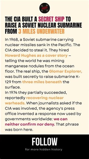 In 1968, a Soviet submarine carrying nuclear missiles sank in #Shorts