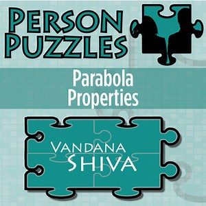 Parabola Properties - Printable & Digital Activity - Vandana Shiva Person Puzzle