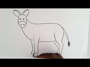how to draw donkey drawing easy step by step‪@DrawingTalent‬