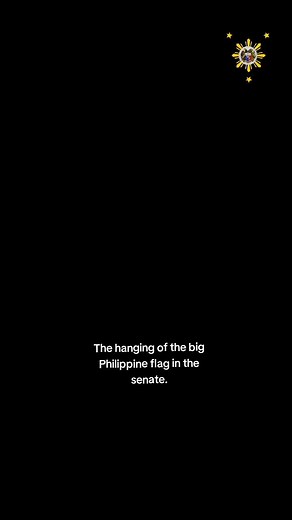 Hanging of the Philippine Flag in the Senate