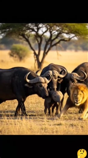 buffalo 🤗🤔🤔 attack lion video wait.👍👍