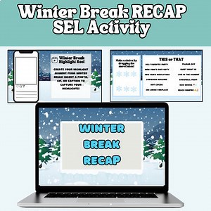 New Year's Resolution 2024 Winter Break SEL Activity Upper Elementary