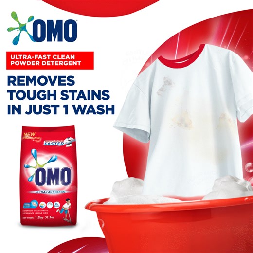 Omo Powders uses triple-boost technology for tough stain removal! #Omo | Unilever South Pacific Islands