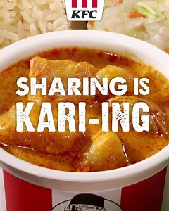 8K views · 1.4K reactions | Let’s together-gether celebrate Hari Raya in full spirits of sharing and kari-ing. Make it simple, yet special with KFC Nasi Kari Atuk. Get yours today via KFC Delivery, or stop by for Takeaway, Self Collect or Drive-Thru! #KeepCalmandKariOn | KFC | Facebook