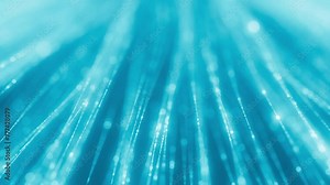 Seamless reversible loop with wave of blinking dots flying through space. Loopable abstract light blue background. AI, cyberspace,big data transfer,metaverse. Consciousness and artificial intelligence