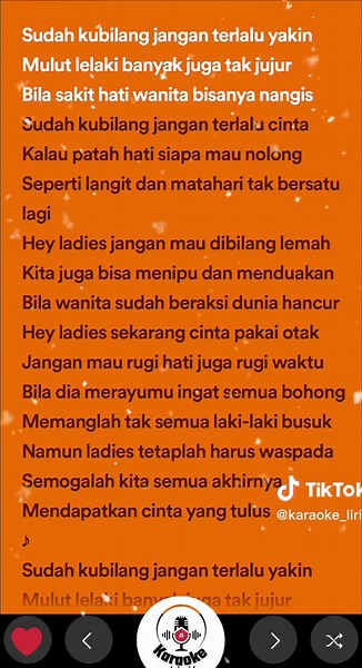 hey ladies - rossa karaoke dengan backing vokal dan lirik lagu #karaoke_lirik #heyledies #rossa #fypシ #karaoke #liriklagu