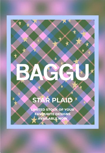 Pre-Order the Limited Edition Baggu Star Plaid Print