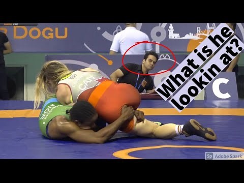 Very aggressive & mean wrestler in women's freestyle wrestling: Part one