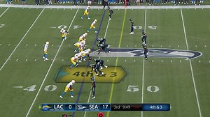 Darrell Taylor pressures Easton Stick into fourth-down incompletion