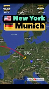 NEW YORK 🇺🇸 to MUNICH 🇩🇪 Flight Route ✈️ Lufthansa Flight LH453 | Flight of Honor for former Chief Pilot Jürgen Raps with call sign DLH1JR #aviation #flight #travel | Flight RouteXplorer