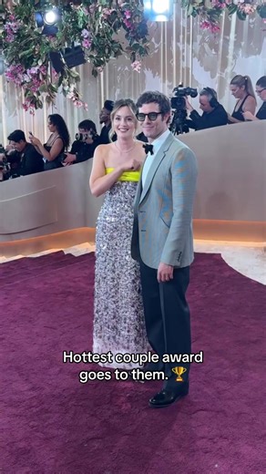#leightonmeester and #adambrody at the 2026 #goldenglobes. ❤️ | Leighton Meester