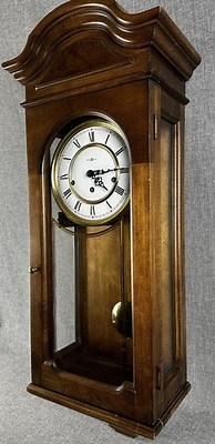 Howard Miller Triple Chime Wall Clock Key Wind Westminster German Movement Works | eBay