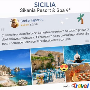 Grazie Stefania! ♥ Sikania Resort & Spa 4* si affaccia su una spiaggia di sabbia finissima caratterizzata dalla tipica e suggestiva macchia mediterranea. ⛱ Il luogo ideale per vivere comodamente una vacanza mare, godendosi il relax, la natura e la buona tavola.   Scopri subito l'offerta...  | Evolution Travel | Facebook