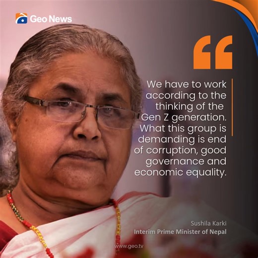 1.8K views | Nepal's new leader vows to follow protesters' demands to "end corruption" as she begins work as interim prime minister Read more: https://www.geo.tv/latest/623632 #GeoNews | Geo News English | Facebook