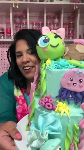 ADORABLE Sea Turtle Cake!!! 🐢 💙 🌊 #cakedecorating #trendy #turtle