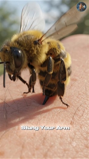 How your body reacts when you get stung by a bee ?