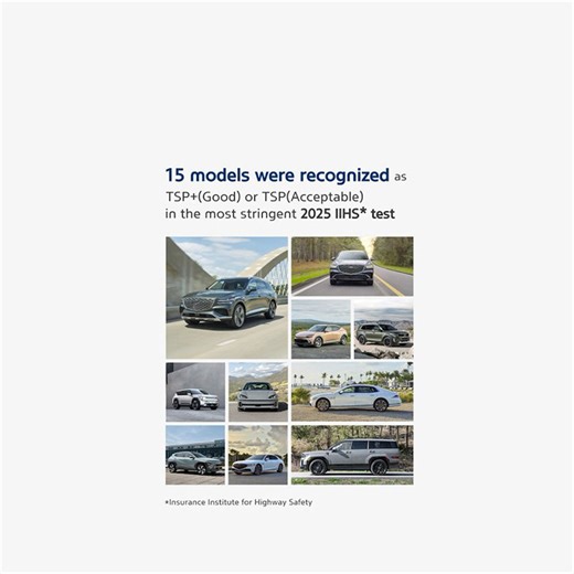 Hyundai Motor Group leads IIHS Top Safety Rankings 2 years straight!