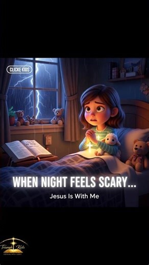 When Night Feels Scary… Remember This! 🌙 Jesus Is With You | Kids Bedtime Bible Story