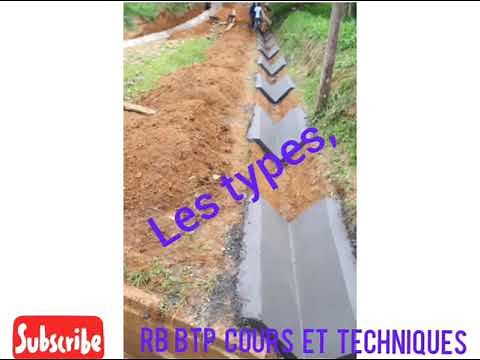 Les fossés bétonné notion de base, types, mode opératoire.