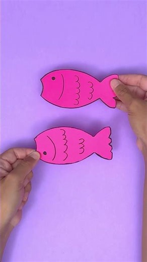 Squishy Fish DIY 🐟🎈 Backwards Craft Challenge! #shorts #reverse