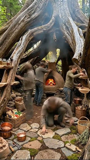 Room Type & Function Hollow Tree Root Kitchen Nook #hollow #kitchen