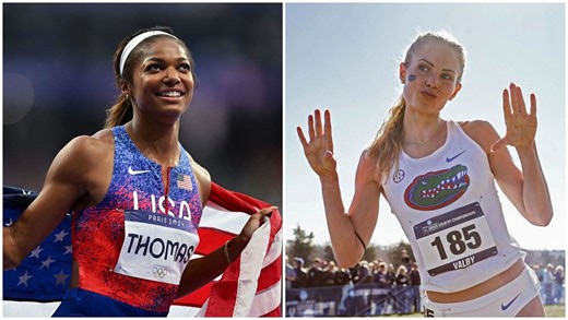 Gabby Thomas drops four-word response as NCAA star Parker Valby signs with New Balance
