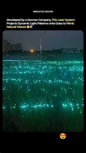 A Laser System From Germany That Transforms Grass Into a Dynamic Wave Display 😍😳
