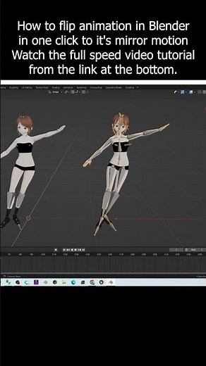 How to mirror flip animation in Blender #blender #flip #mirror #animation #tutorial #3danimation