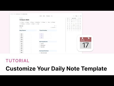 Customising your Daily Note Template