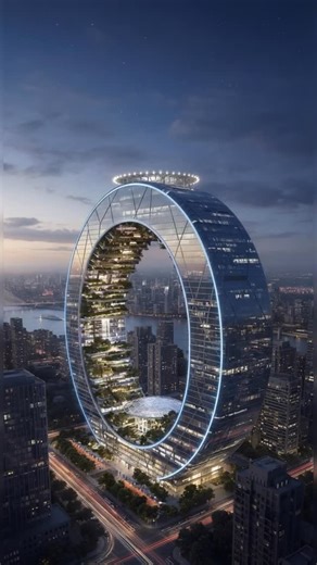 Tower design / view / Concept on Instagram: "🌿A vision of the future: where architecture, nature, and innovation merge… ✨This iconic circular skyscraper redefines sustainable urban design with vertical gardens, smart structures, and futuristic aesthetics… 😍A symbol of how tomorrow’s cities can be both intelligent and alive… #architecture #modernarchitect #towerdesign #towerarchitecture #design"